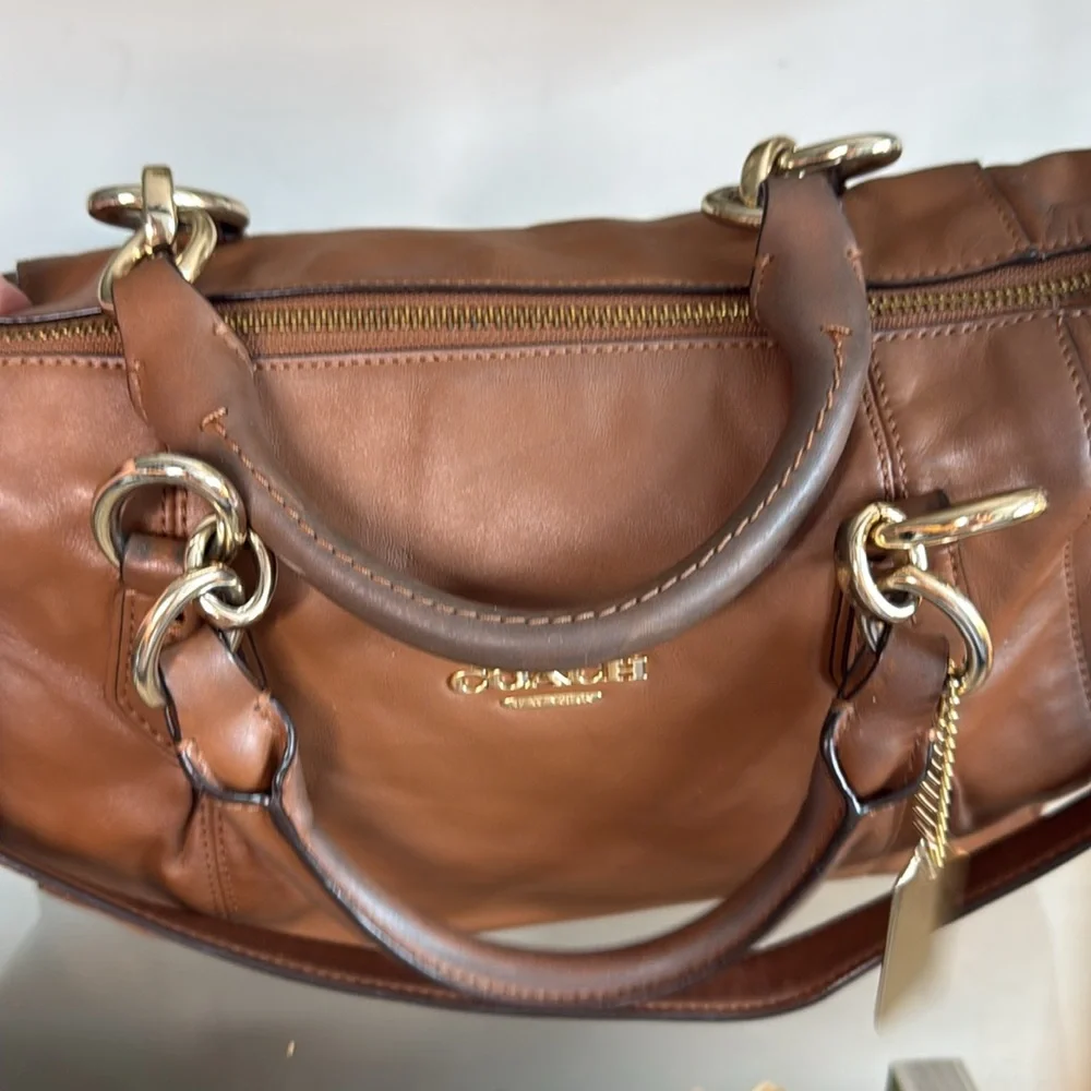COACH Colette Leather Satchel Bag